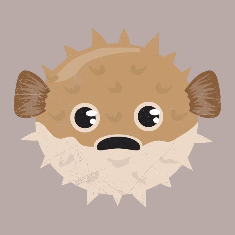 Kugelfisch Grumpy Kinder lustiges Geschenk