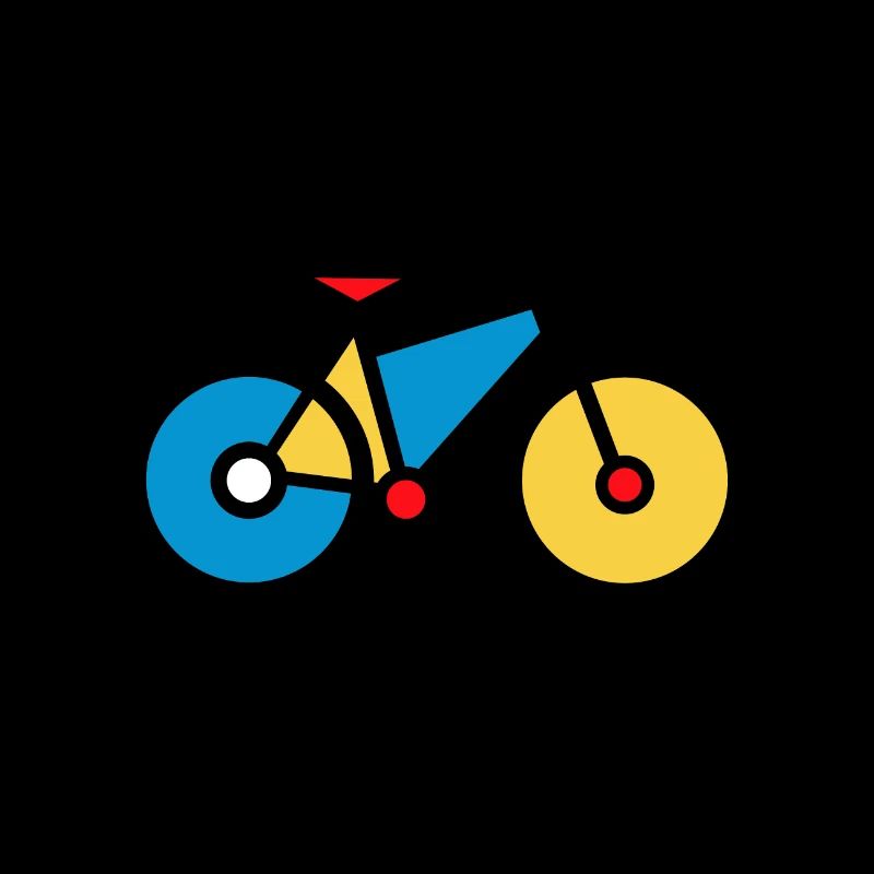 Mondrian Art Bicycle Cycling Math Gift Idea