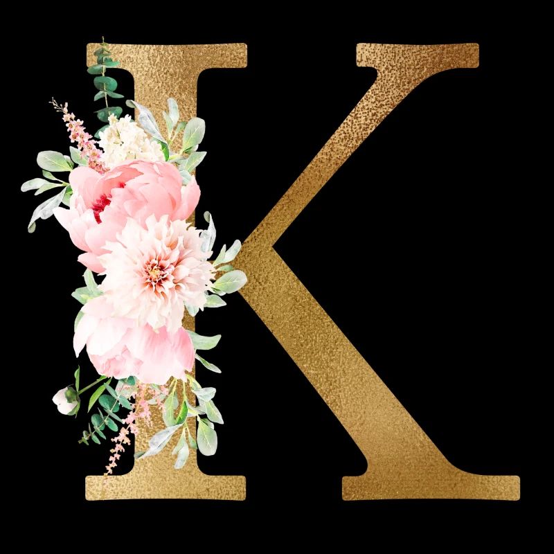 Monogramme floral botanique K