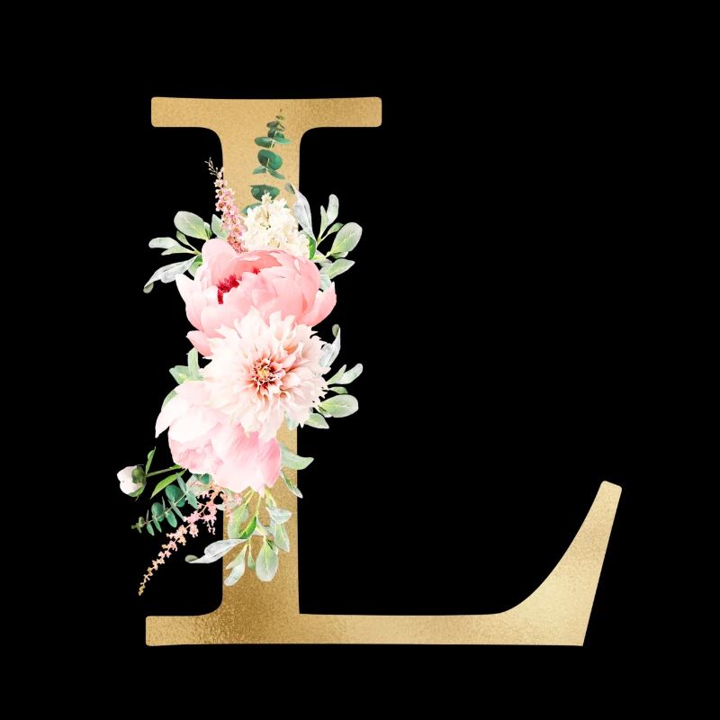 Botany Floral Monogram L