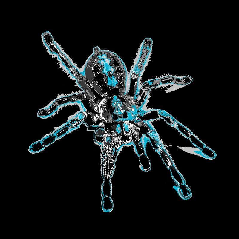 Araignée tigre bleu, araignée