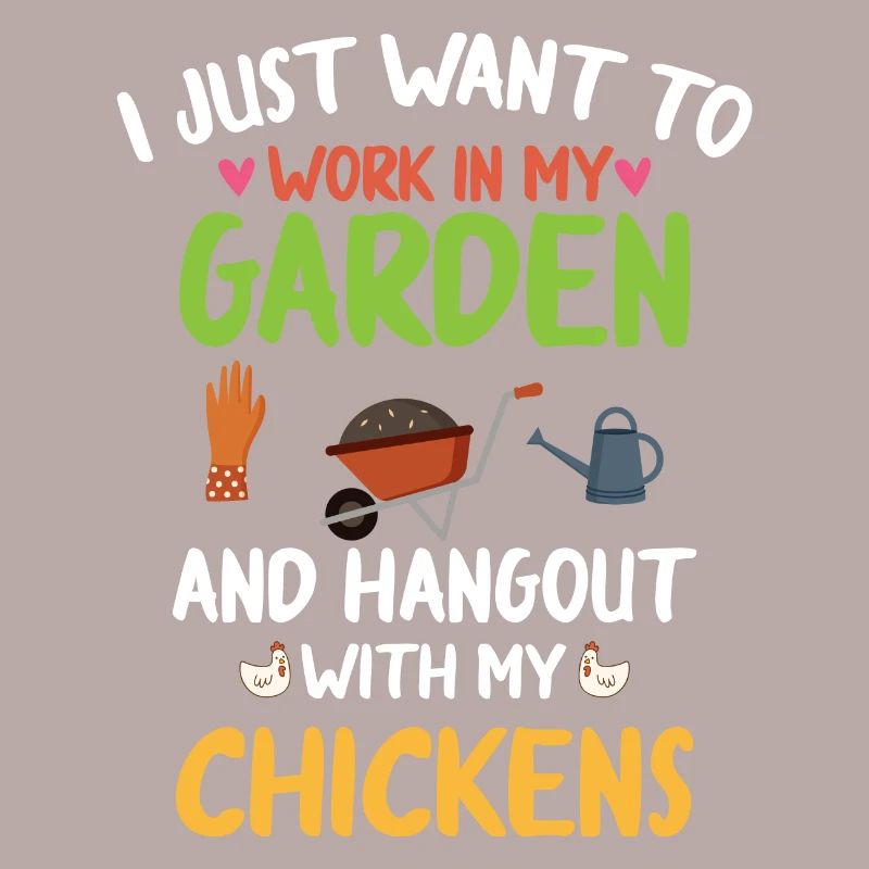 Ideé Geschenk Gartenhühner Gärtner Henne