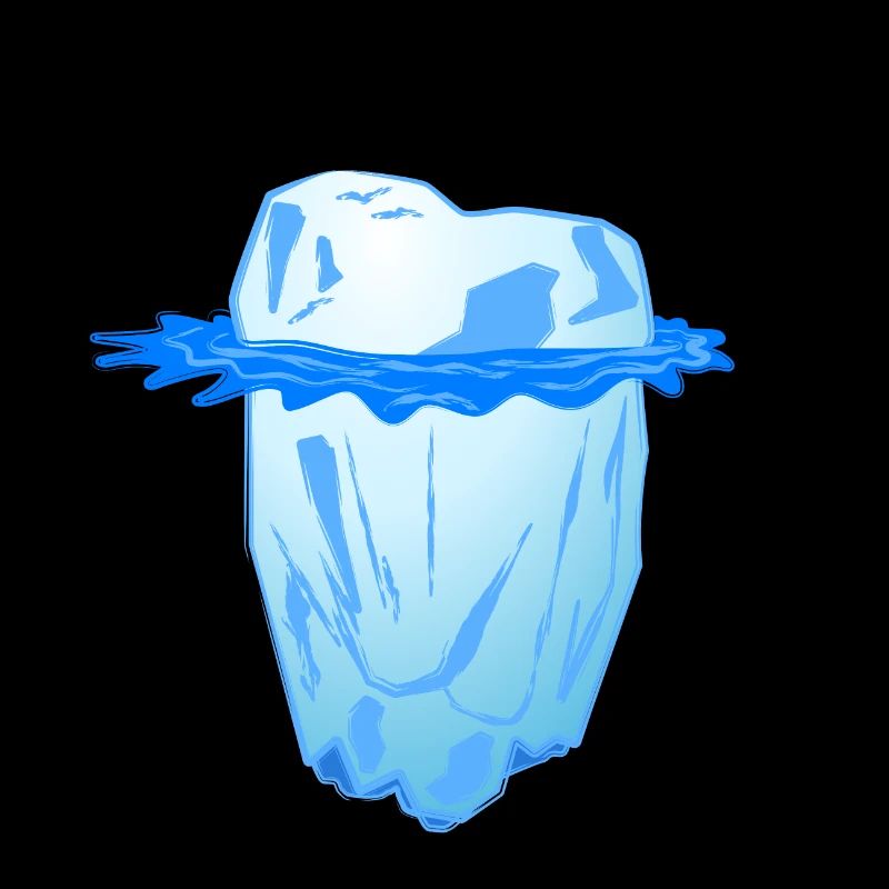 Eisberg - kalter blauer Eisblock im Ozean