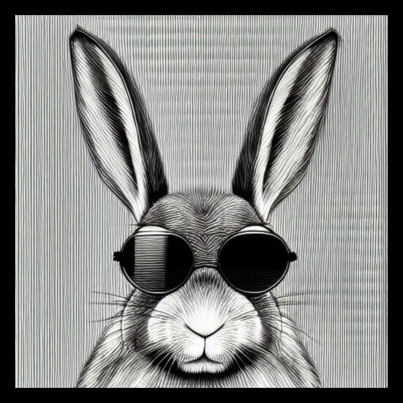 Rabbit Pet Pet Cool Sunglasses Design