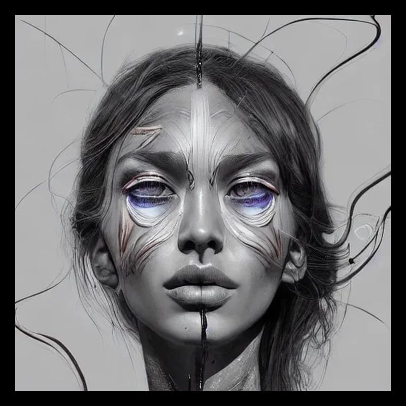 Frau Art Work Selfie