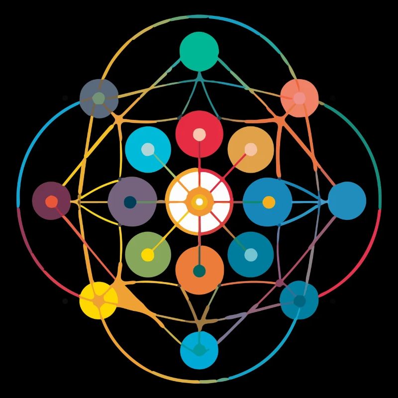 Diagramm eines Atoms