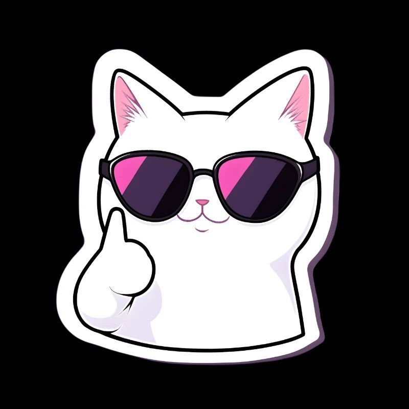 Rockende Katze mit Sonnenbrille 2