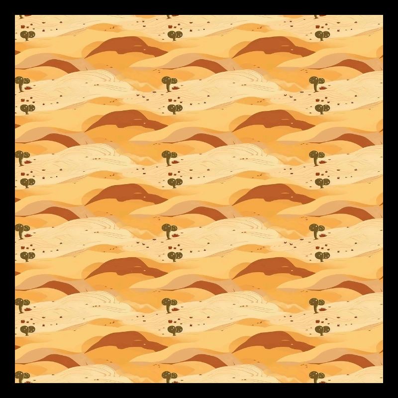 Desert Seamless Pattern Sand Sahara Dunes Arabic