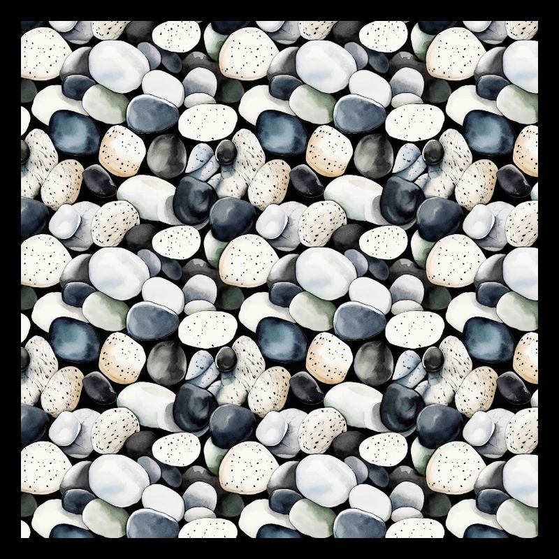 Smooth Stones Seamless Pattern Gemstones Polished