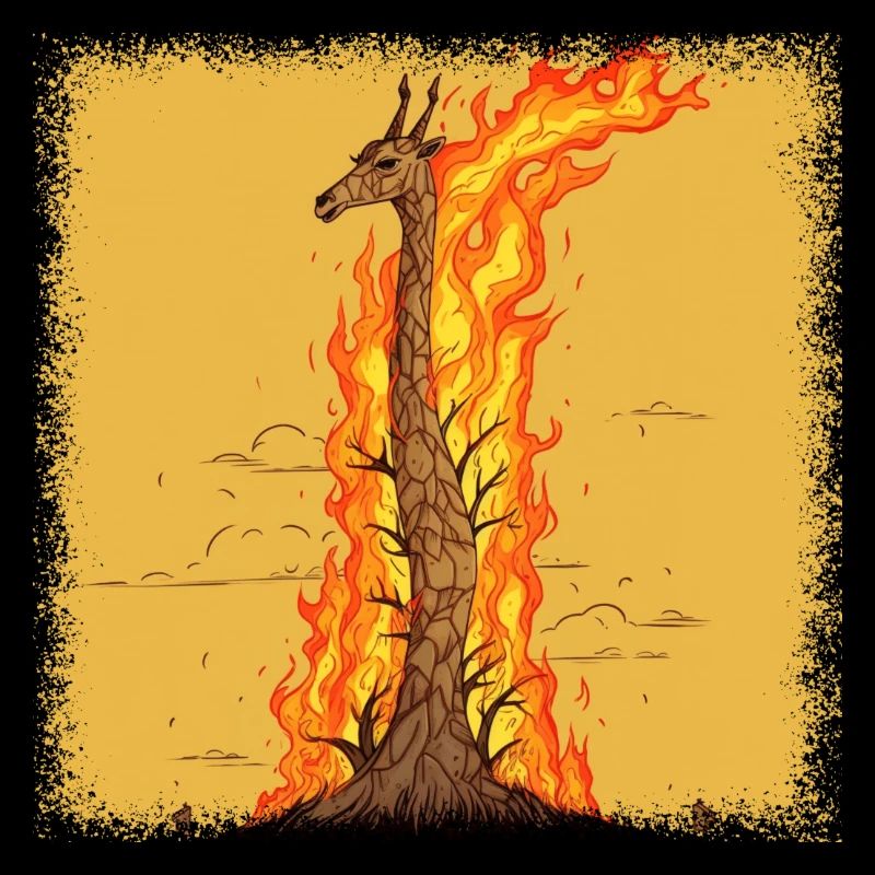 blague vert animaux humour présent idée girafe cool