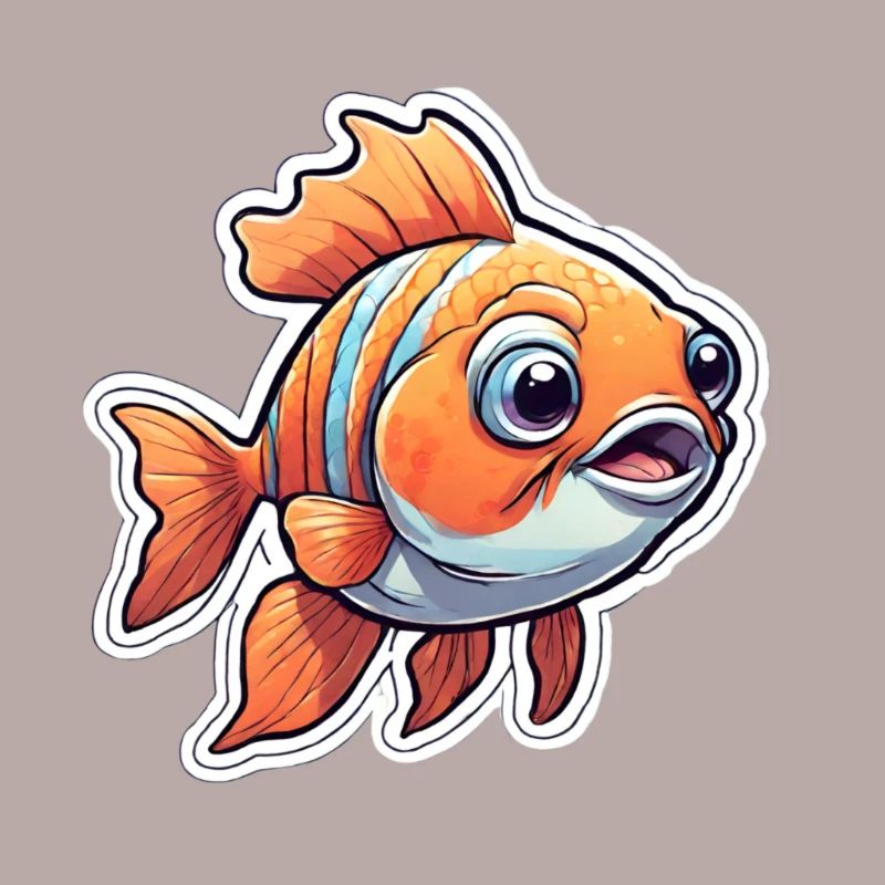 Curious Orange Goldfish
