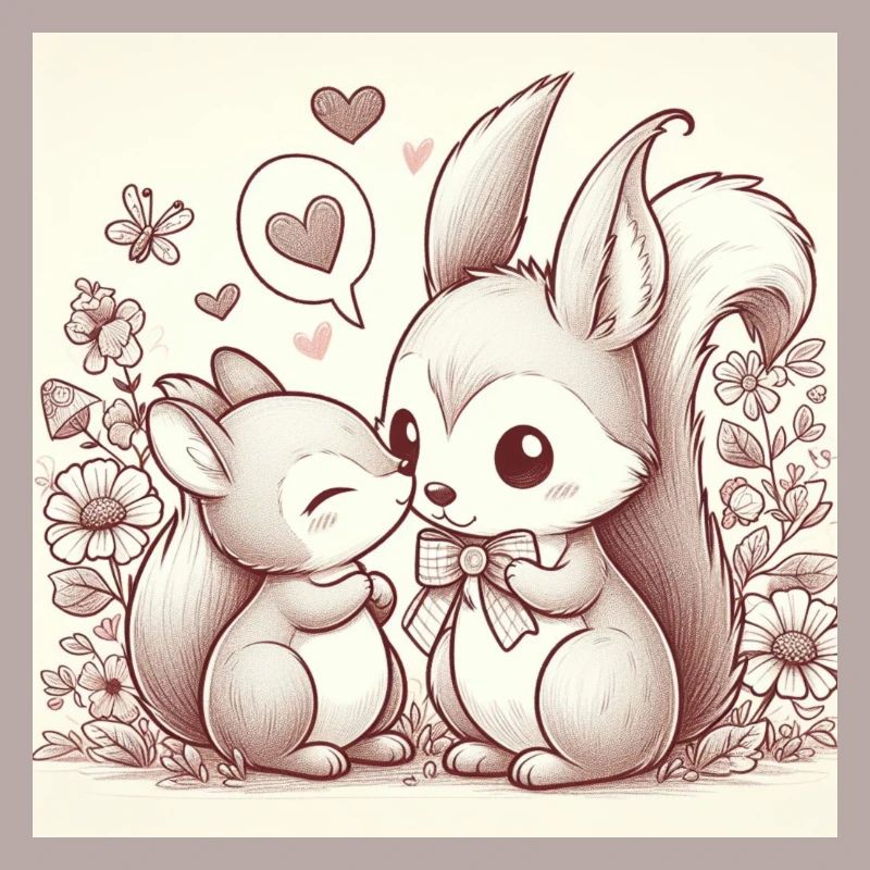 Eichhörnchen Liebe