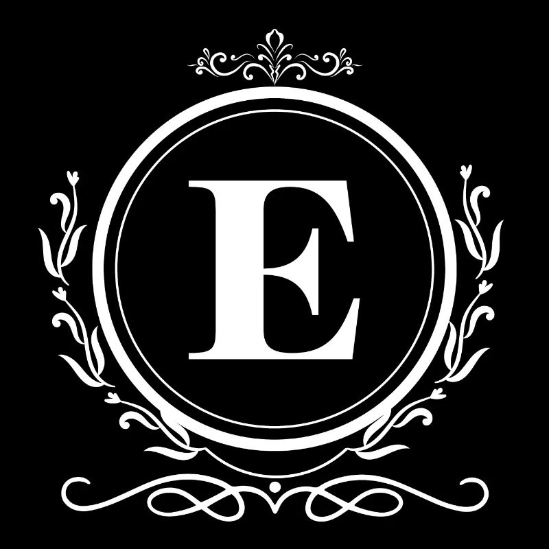 Buchstaben-E-Dekoration