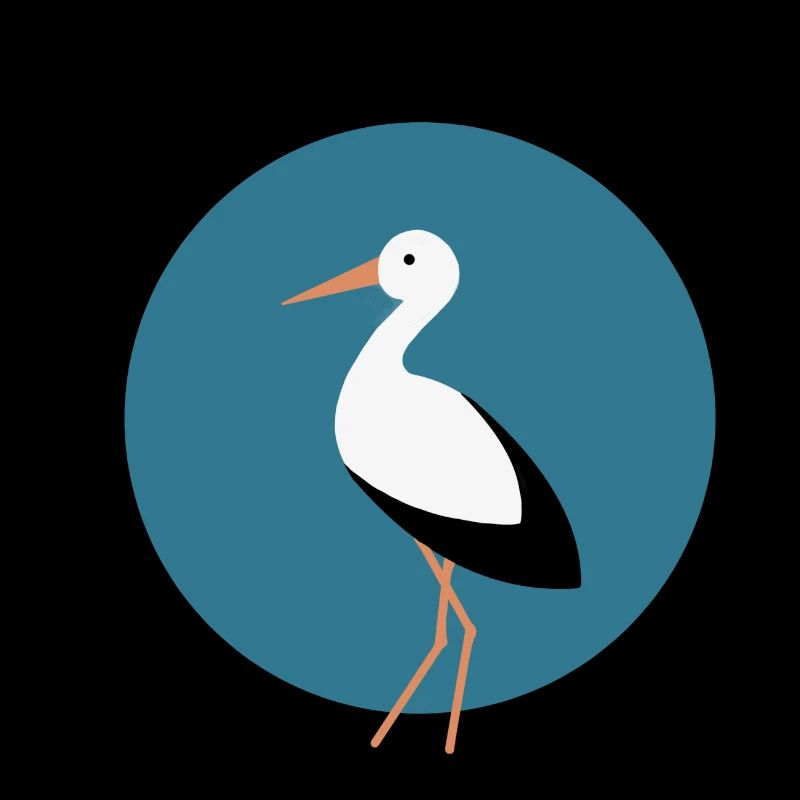 Storch blau