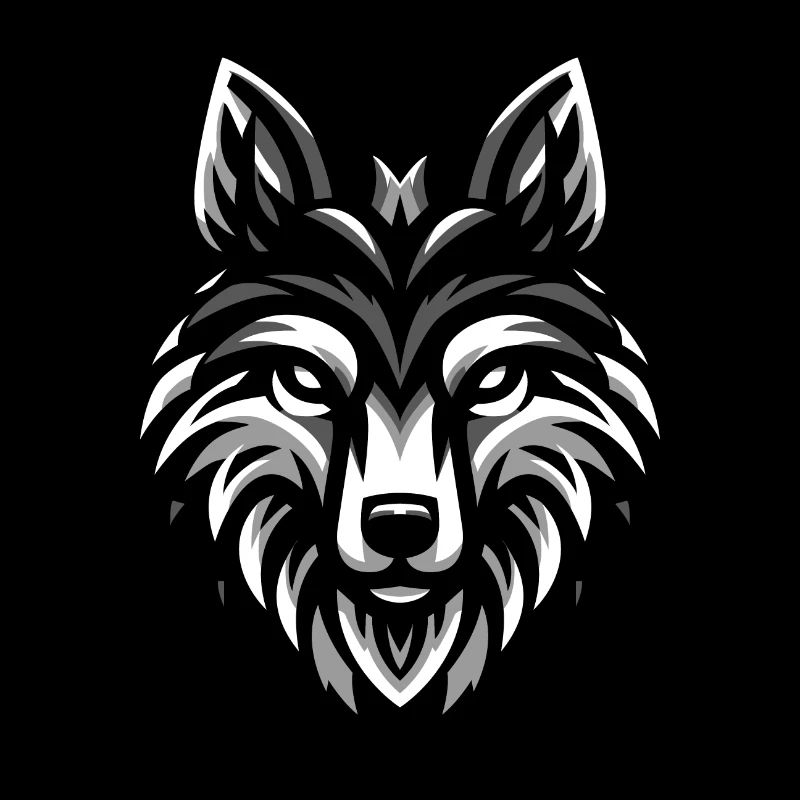 Gray Wolf Head Design