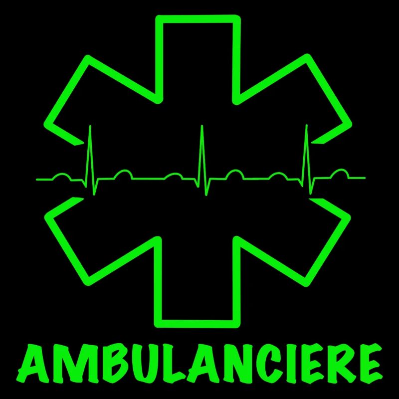 Ambulancière vert fluo