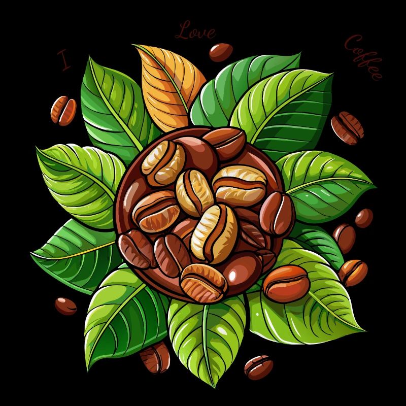 Kaffebohnen Ich liebe Kaffe