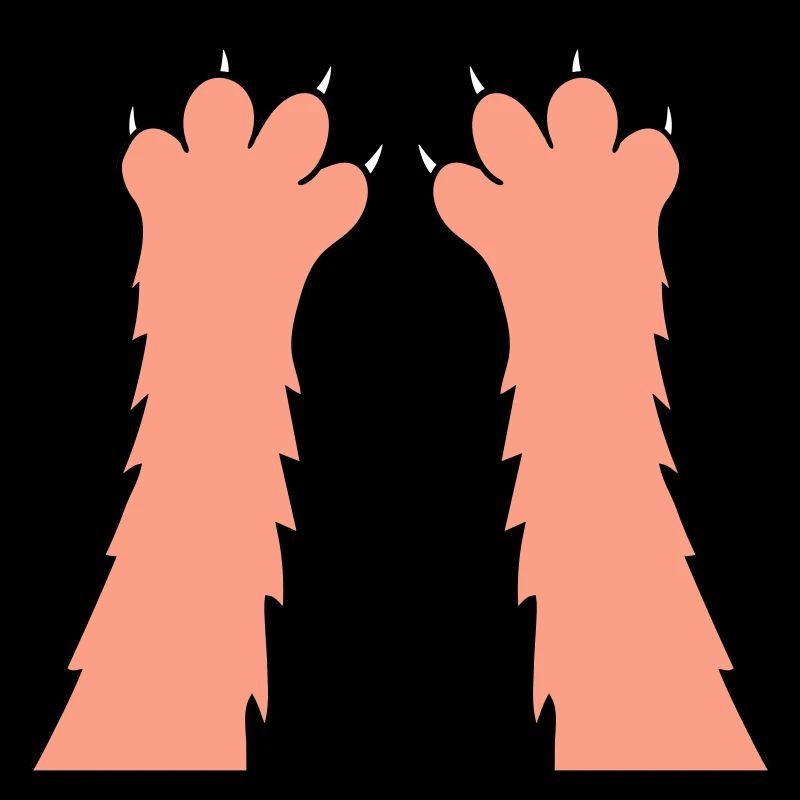 Chats, griffes, pattes, pattes, griffes acérées, grattage