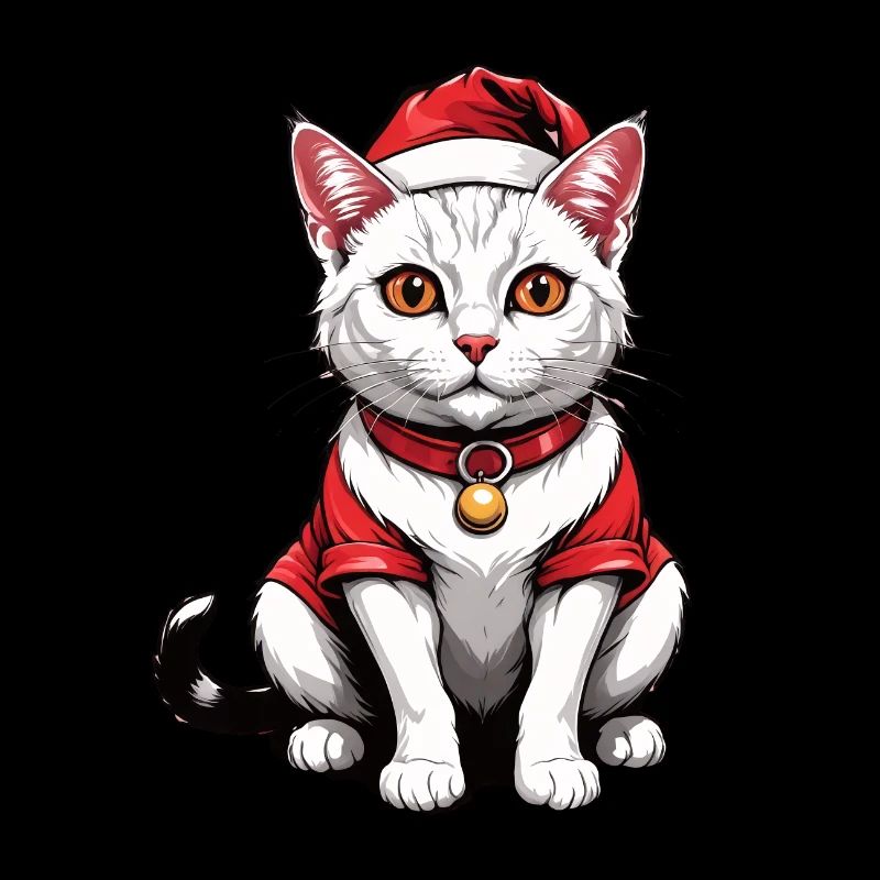 Chat de Noël Père Noël Chat Chat Chat Cadeau