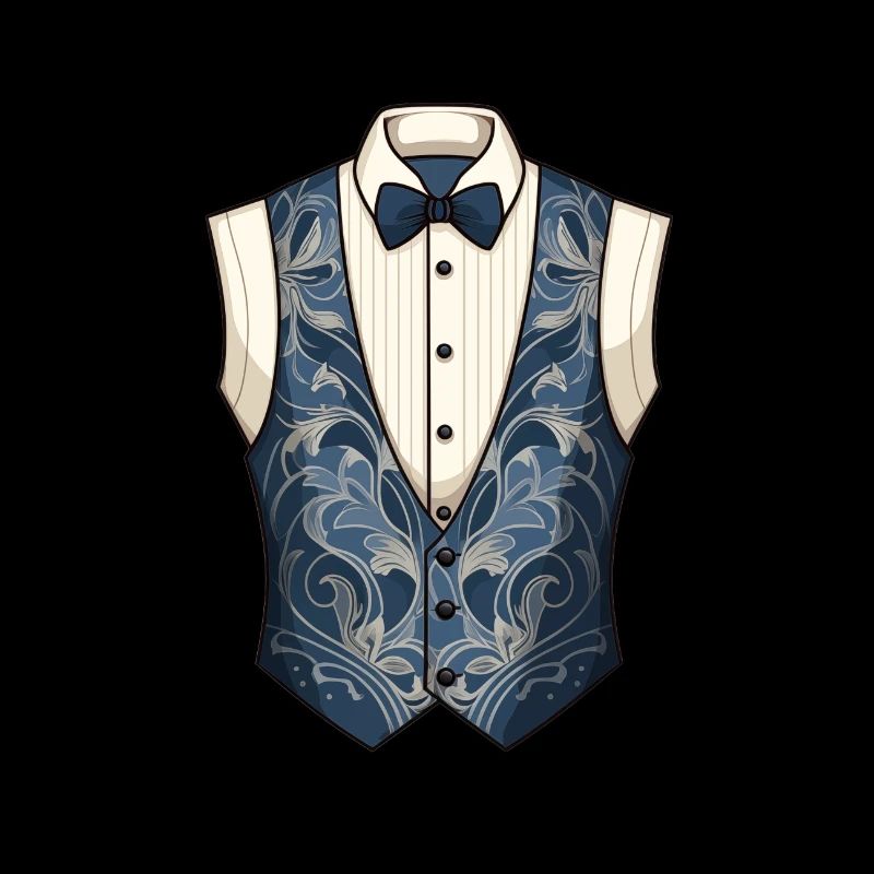 Anzug Ober Kellner Oper Weste