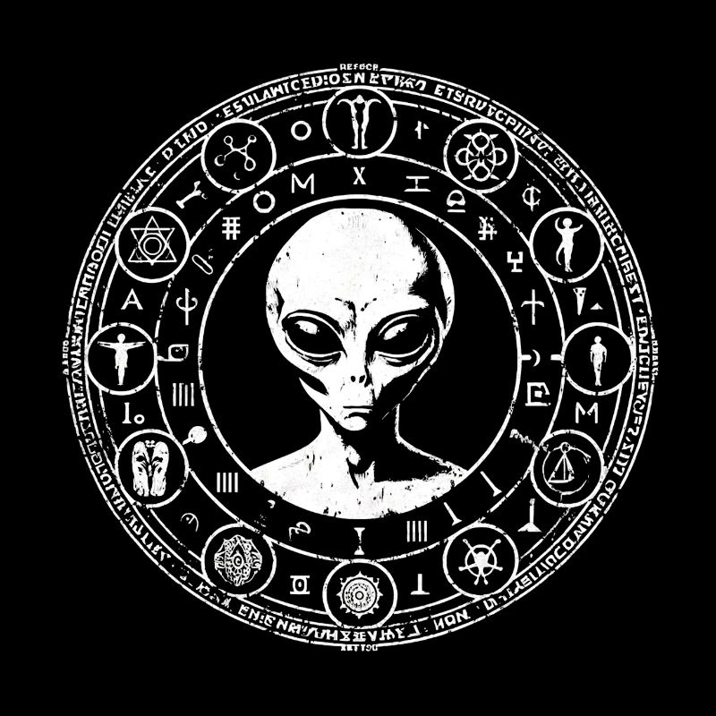 UFO Alien Symbol Circle Mystical Extraterrestrial