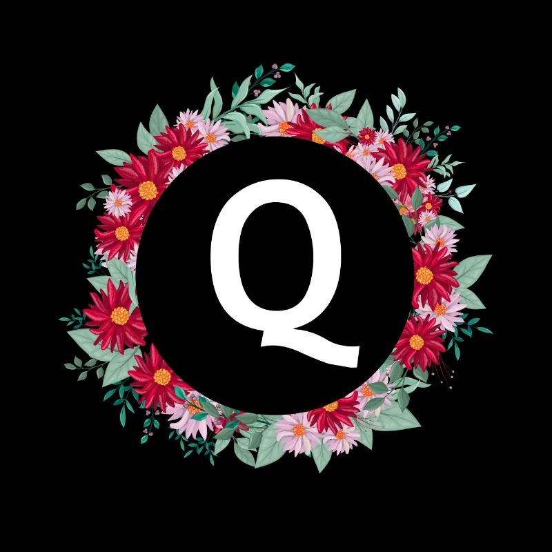 Buchstabe q Blumenkrone