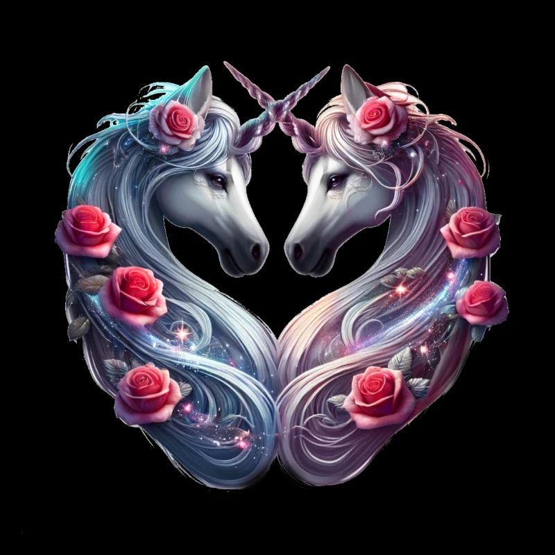 Vales Heart - Valentinstag Einhörner Romantik