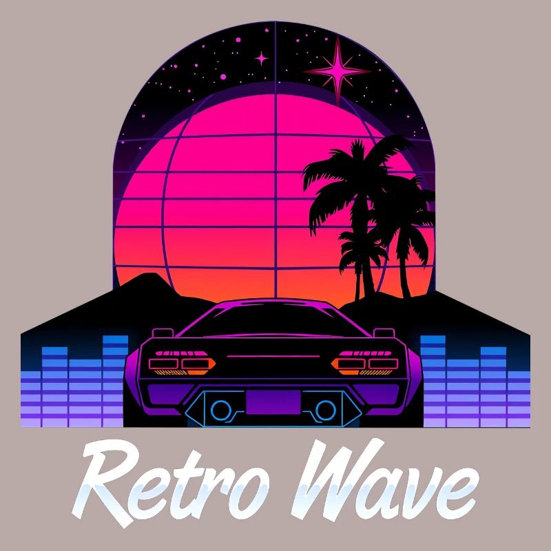 “Retro Wave” Synthwave desing