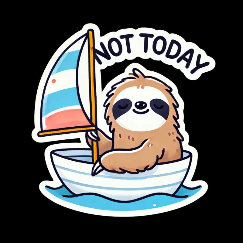 Sailing boat with sloth