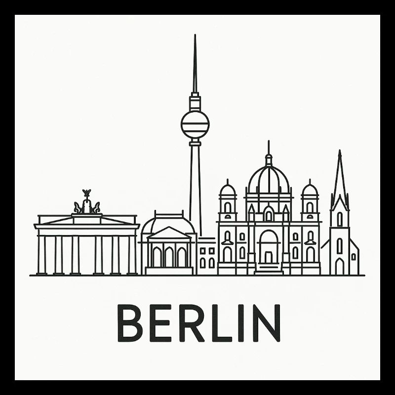 Berlin Skyline Minimalistisch