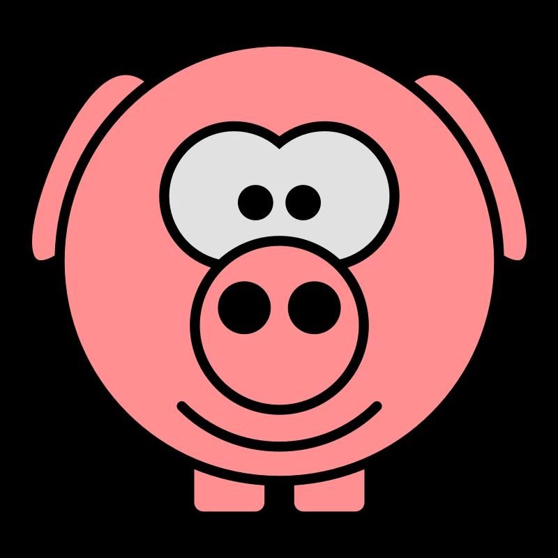 Mignon bande dessinée cochon peeps friendly