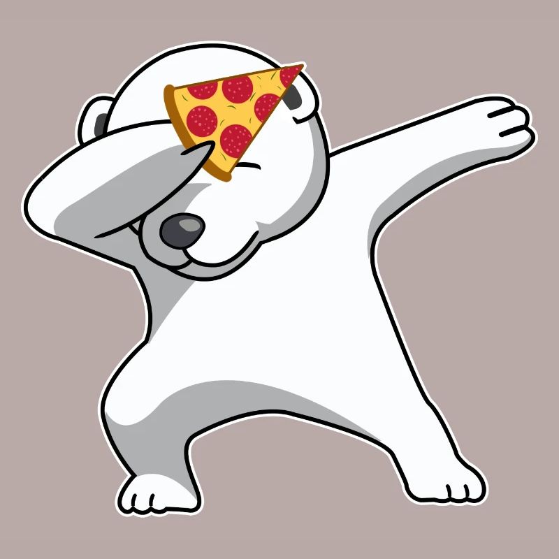 dab dabbing eisbär pizza fun geschenk bear polar