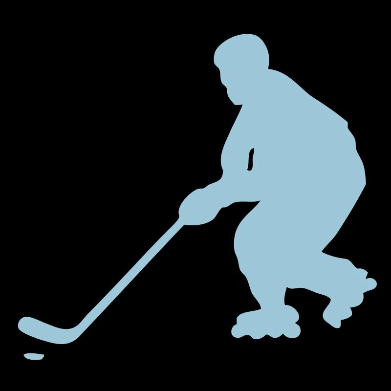 inline skating hockey silhouette2 drawing
