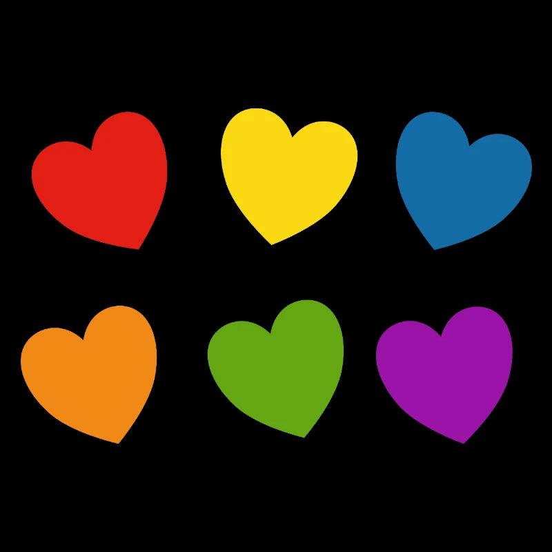 Rainbow hearts Pride