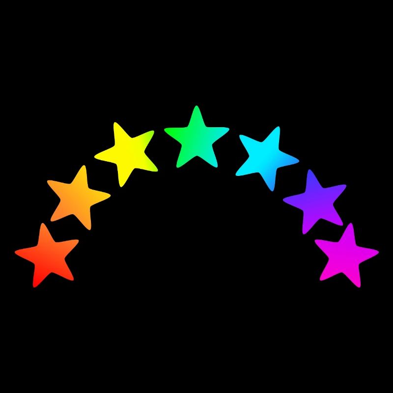 Colorful Stars - Rainbow Gradient
