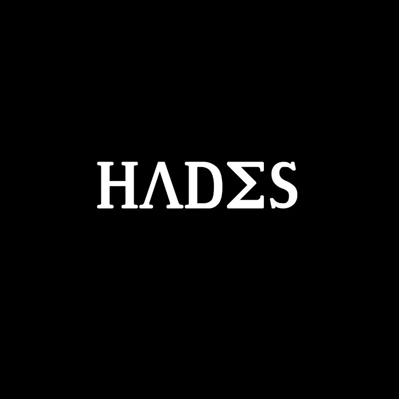 Hadès Design blanc en écriture grecque