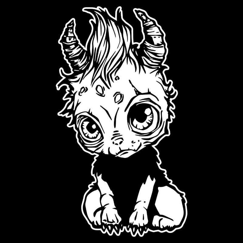 Mignon bébé licorne zombie
