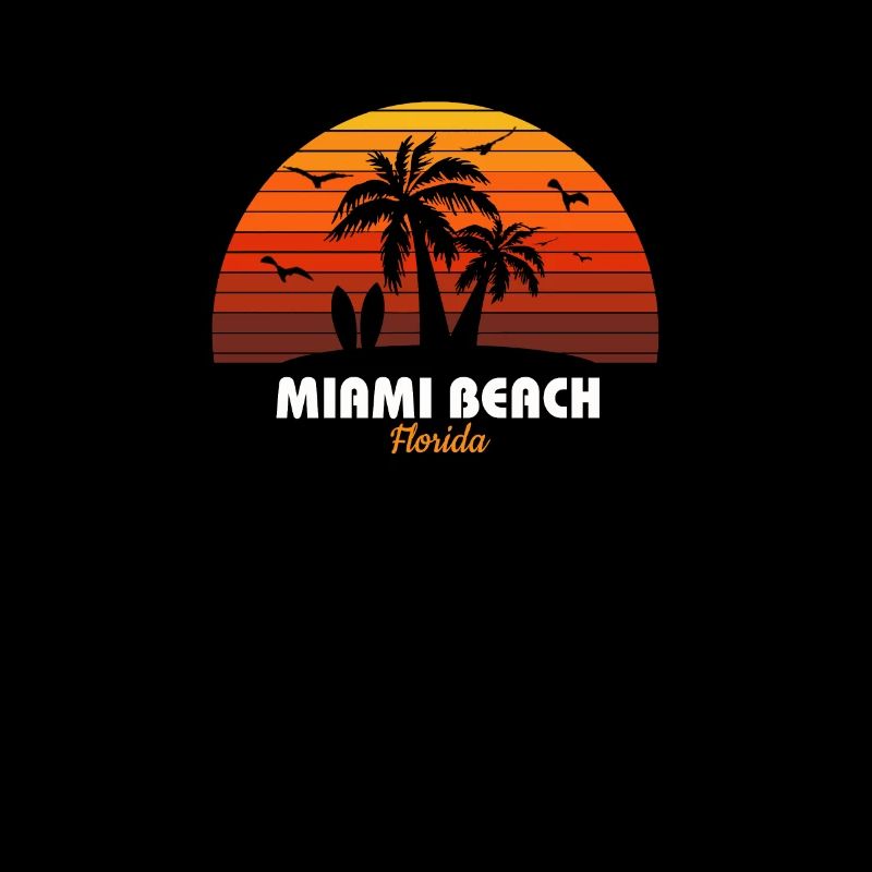 Rétro Miami Beach Floride Sunset Cool Vintage