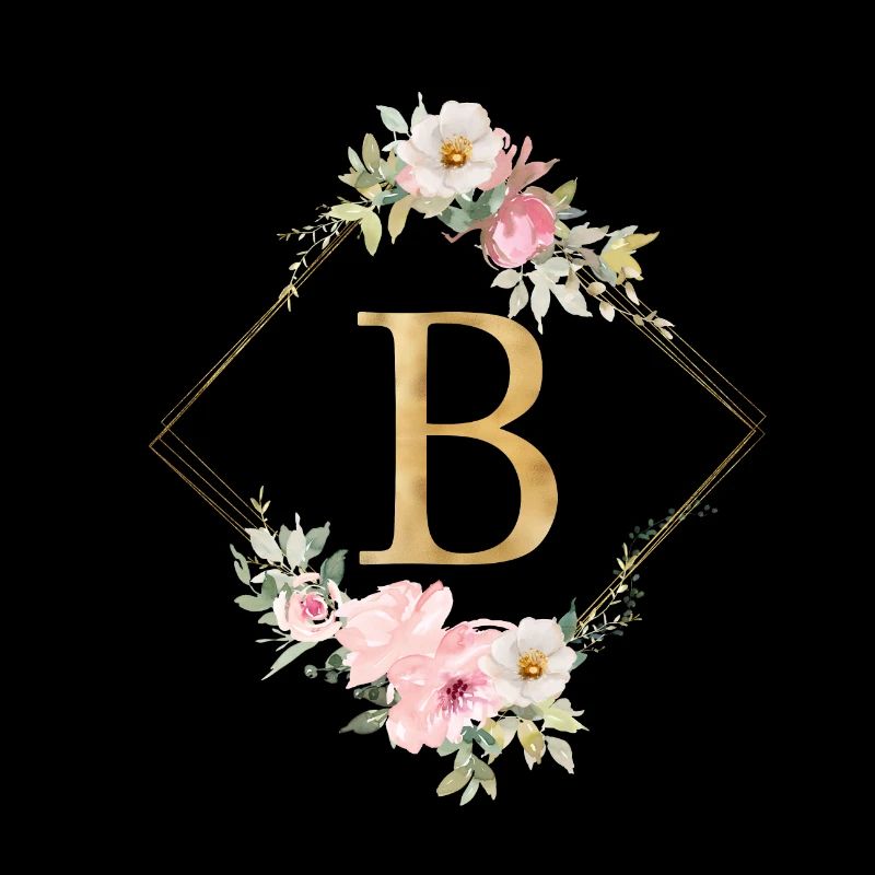 Customisable Monogram B Pastel Floral