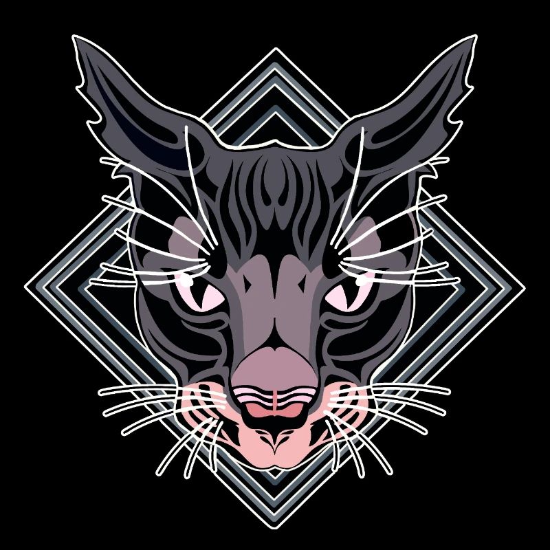Design de Tête de Panthère Stylisée