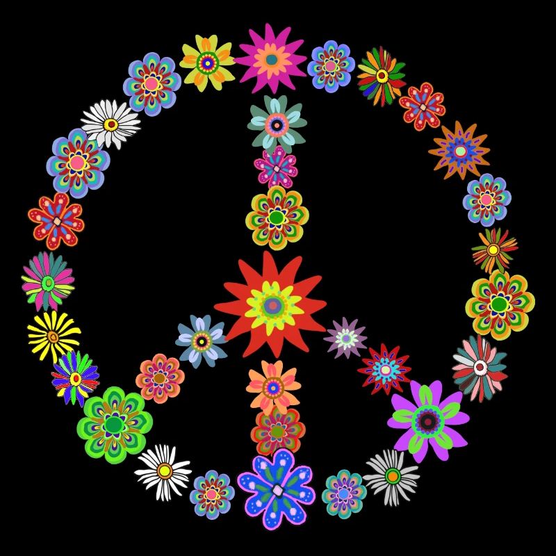 Flower Power Peace Fleurs