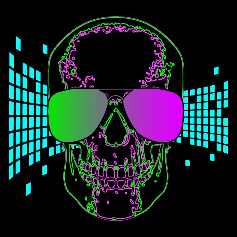 Crâne disco fête crâne 3d