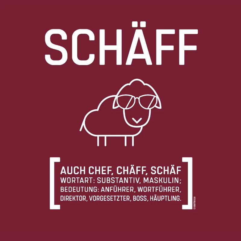 SCHÄFF CHEF CHÄFF BOSS weiss Geschenkidee