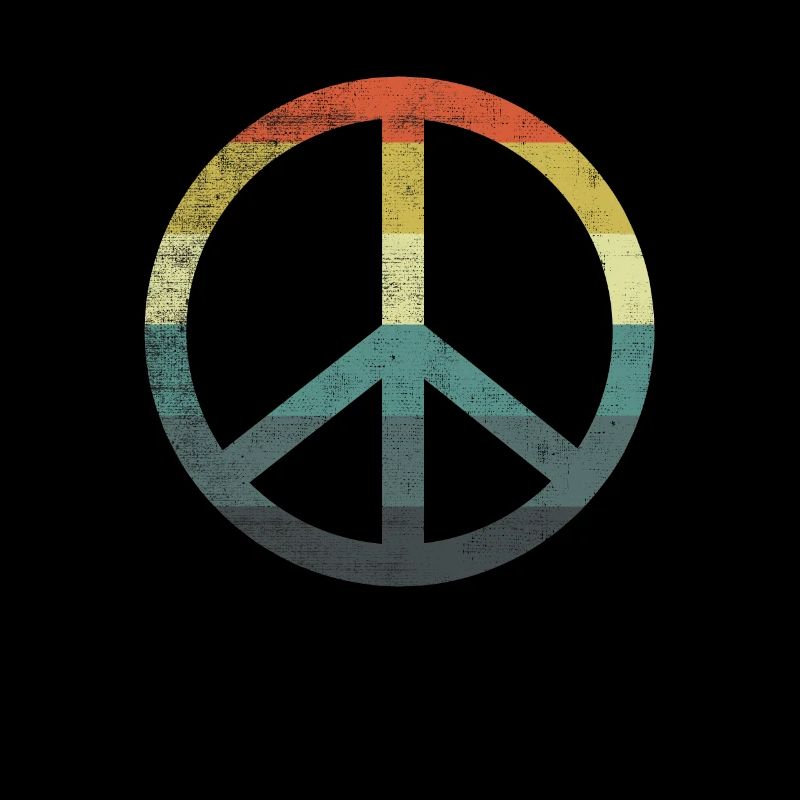 Retro Vintage Design Friedenszeichen Peace Zeichen