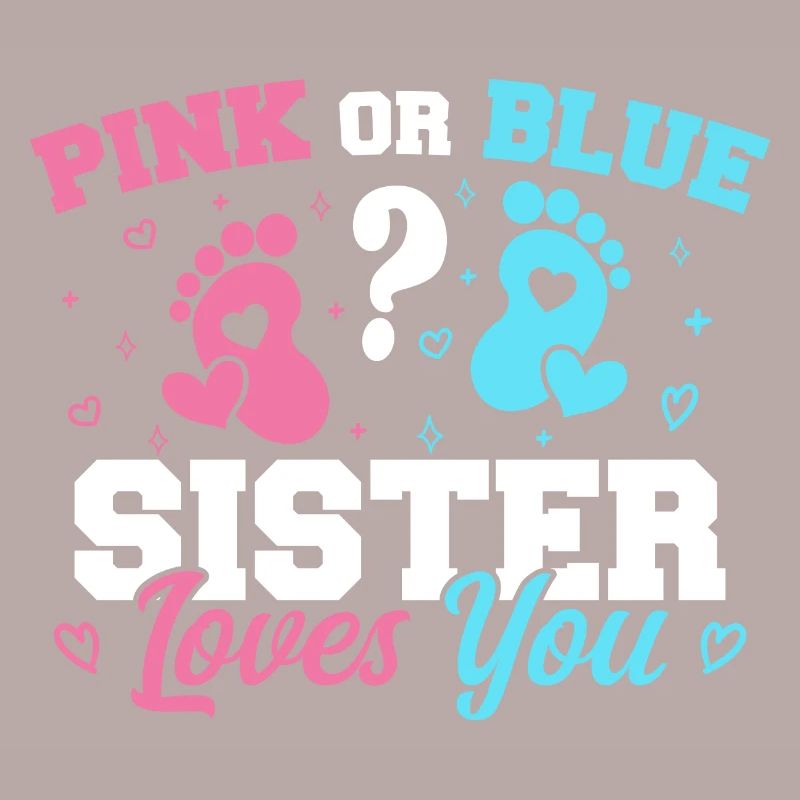 Rosa Oder Blau Schwester Liebt Dich Geschlecht Enthüllung Schwester