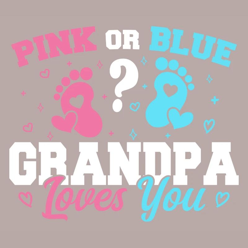 Rosa oder blauer Opa liebt dich - Opa