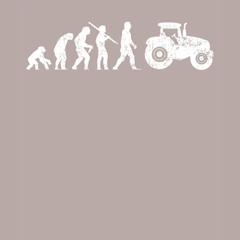 Traktor Evolution vom Affen zum Traktorfahrer