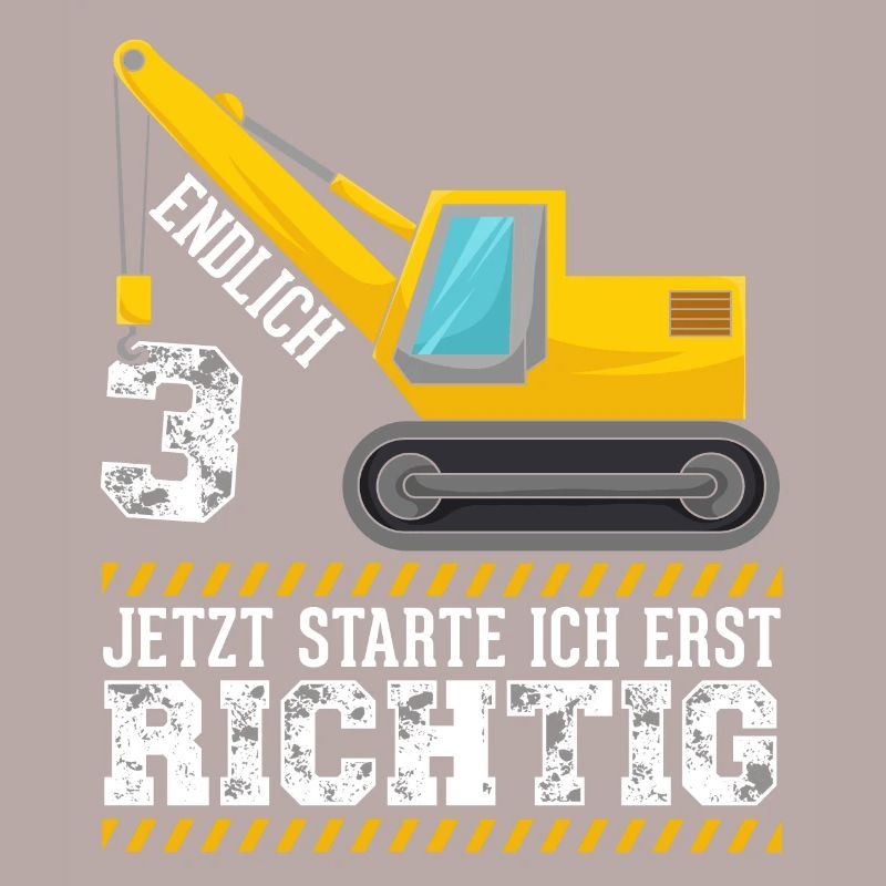 3. Geburtstag Bagger deko ich bin Endlich 3 Jahre