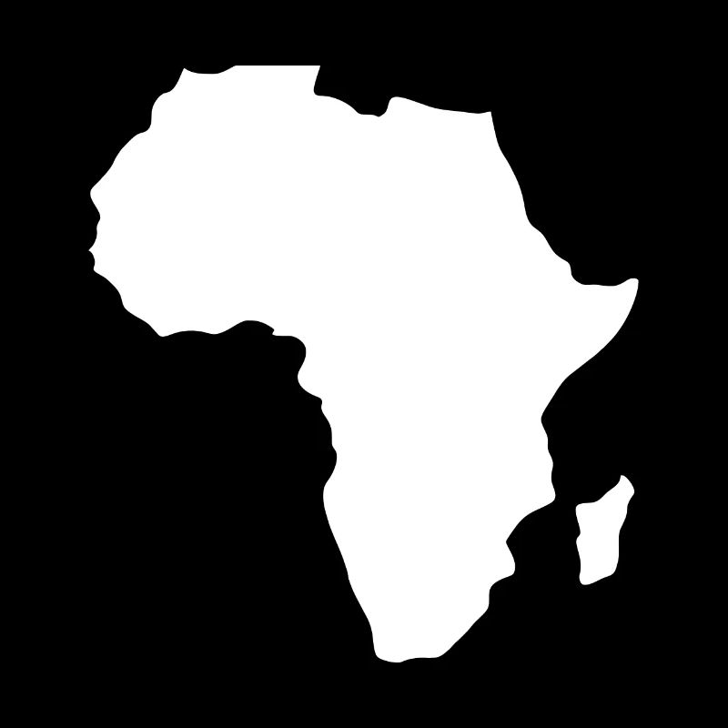 Africa continent map white