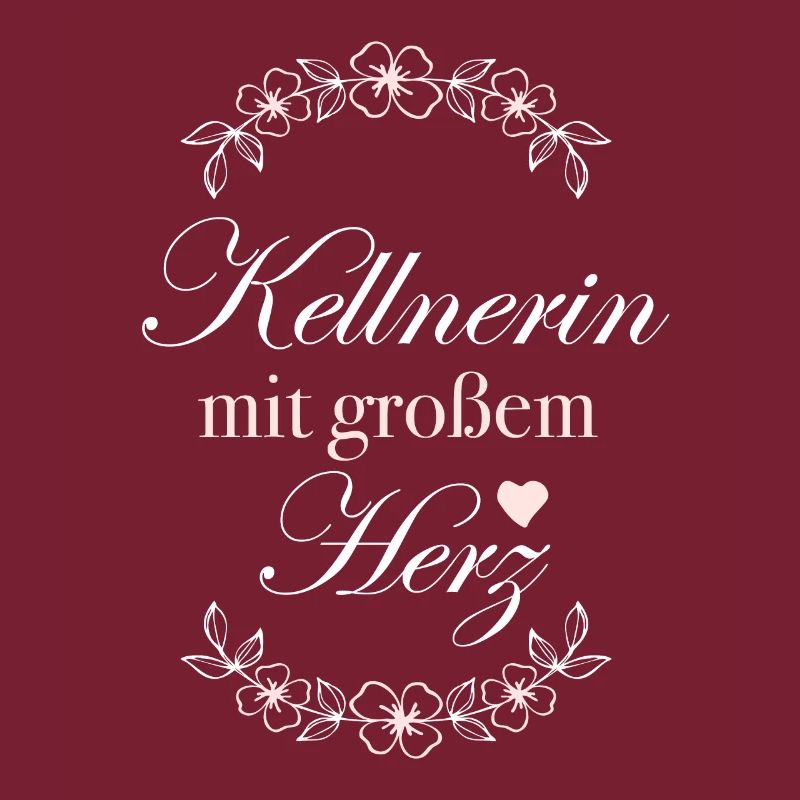 Geschenk Kellnerin mit großem Herz